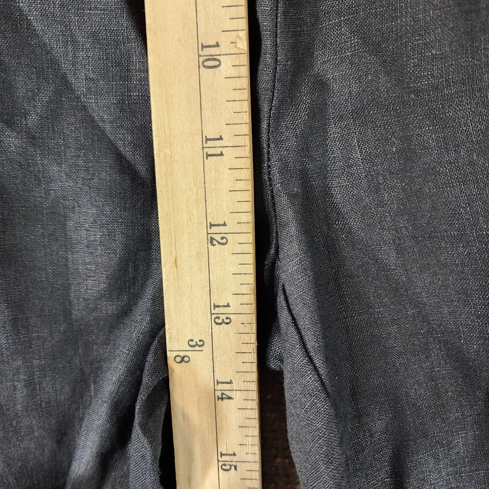 Quince 100% European Linen Pants Womens L Black Pull On Beachy Coastal NEW